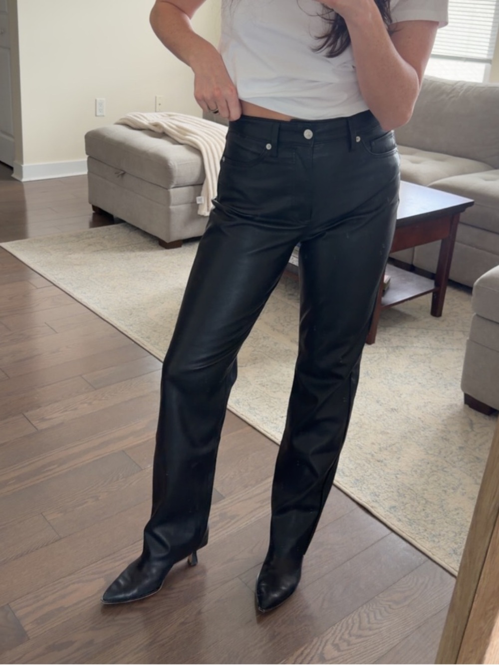 Express Black Faux Leather Women’s Pants